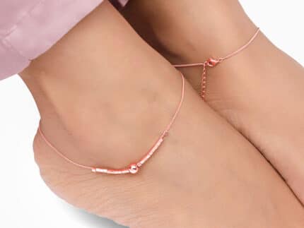 Rose Gold A La Mode Anklet