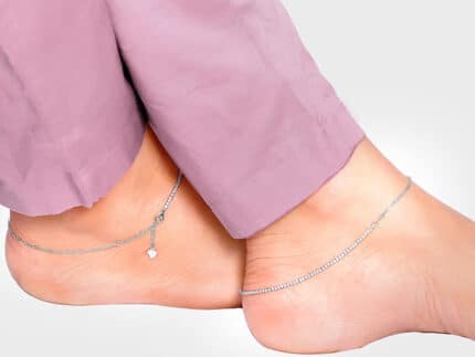 Silver Soft Glow Anklet