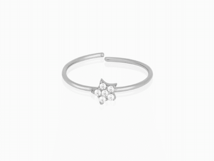 Silver Zircon Constellation Ring