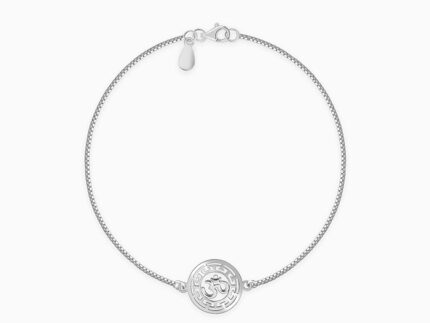 Silver Om Kavach Bracelet Rakhi