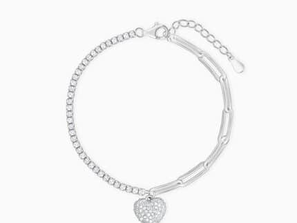Silver Hearty Party Bracelet