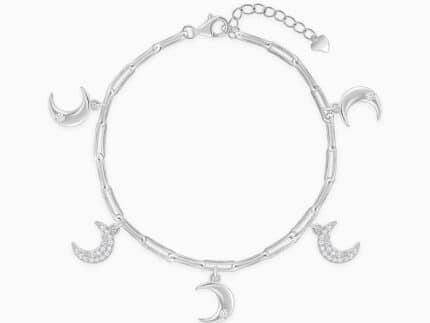 Silver Half Moon Bracelet