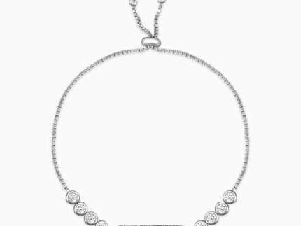 Silver Zircon Love Bracelet