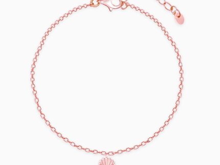 Rose Gold Heart in Seashell Bracelet