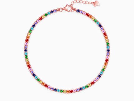Rose Gold Celebratory Colours Tennis Bracelet