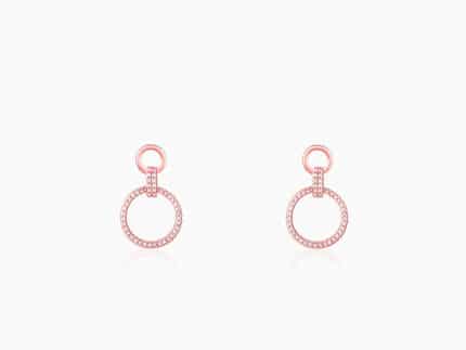 Rose Gold Shiny Drop Earrings