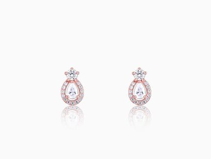 Rose Gold Elegant Pear Drop Earrings