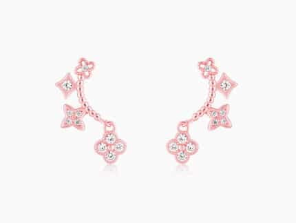 Rose Gold Charm Dangle Earrings