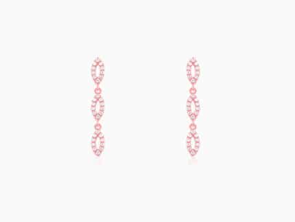Rose Gold Opulent Oval Earrings