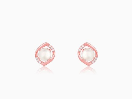 Rose Gold Pearl-fect Earrings