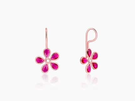 Rose Gold Cherry Blossom Earrings