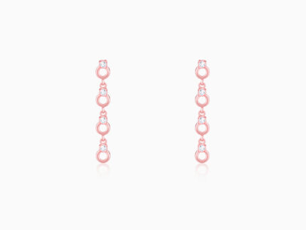 Rose Gold Bridal Blush Earrings
