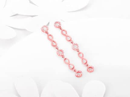 Rose Gold Infinite Connections Earrings