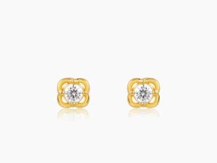 Golden Mini Floral Earrings