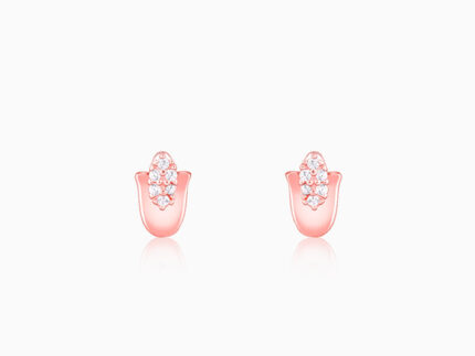 Rose Gold Classic Hamsa Earrings