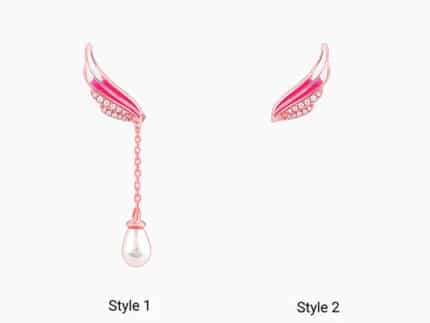 Rose Gold Flutter in Pink Earrings