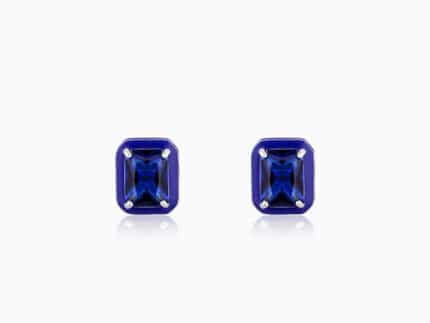 Silver Royal Blue Earrings