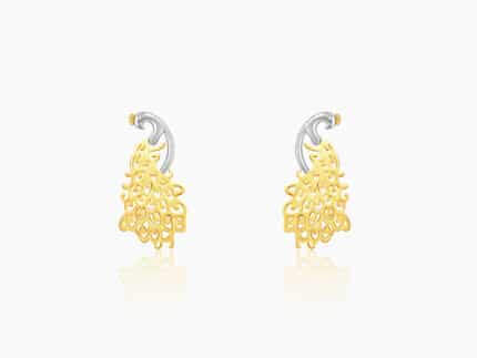 Golden Peacock Earrings