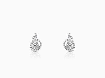 Silver Wave Knot Earrings