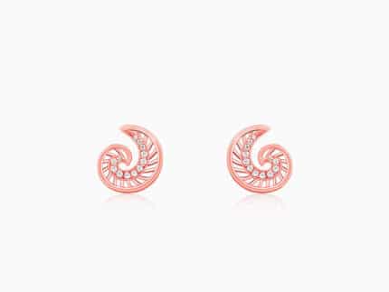 Rose Gold Volute Earrings