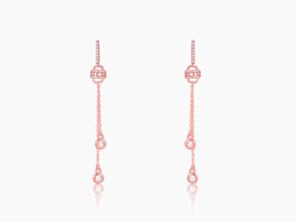 Rose Gold Glam Drop Earrings