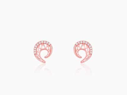 Rose Gold Dreamy Curve Earrings