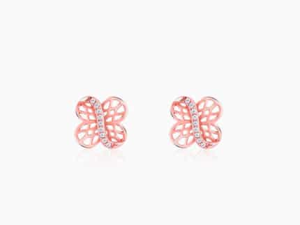Rose Gold Buttercup Filigree Earrings