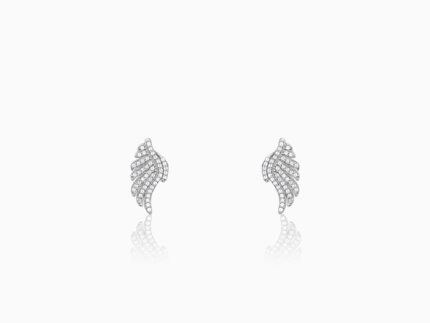 Silver Glittering Wing Earrings