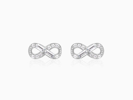 Silver Endless Infinity Studs