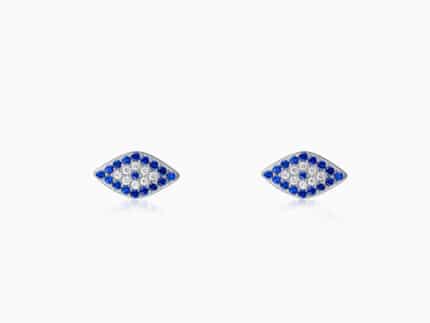 Silver Evil Eye Spirit Studs