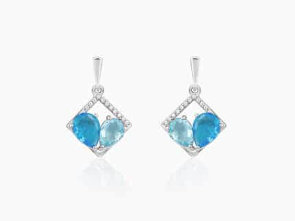 Silver Met Love Earrings