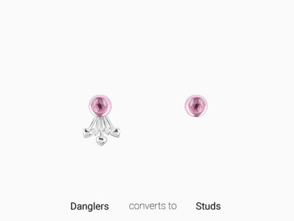 Silver Passion Heart Earrings