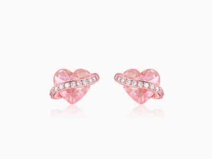 Rose Gold Heartlet Glow Studs