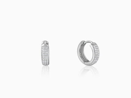 Silver Classic Admiring Hoop Earrings