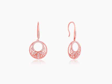 Rose Gold Crescent Affair Earrings