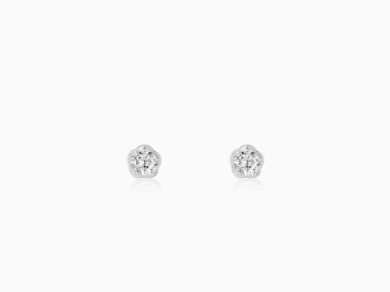 Silver Floral Magic Studs
