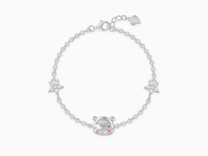 Silver Kitten Charm Kids Bracelet (0 - 2 Years)