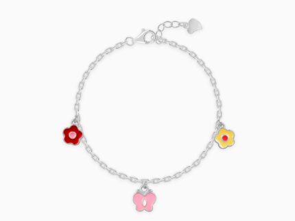 Silver Colourful Floret Kids Bracelet (0 - 2 Years)