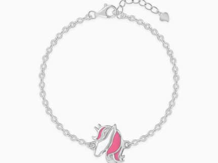 Silver Enchanting Unicorn Kids Bracelet (2 - 8 Years)