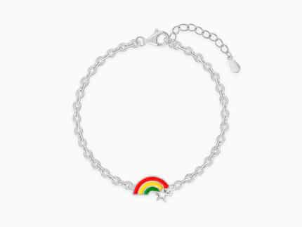 Silver Rainbow Hug Kids Bracelet (0 - 2 Years)