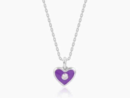 Silver Heartie Kids Pendants With Link Chain