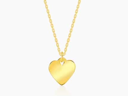 Golden Cutie Love Pendant With Link Chain