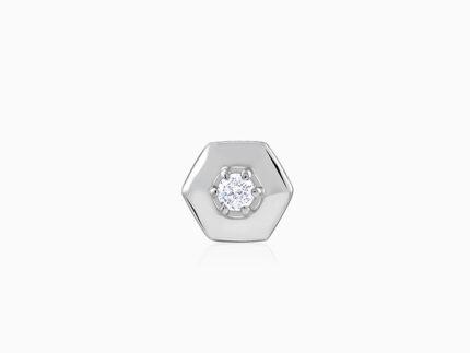 Silver Galaxy Edge Stud For Him