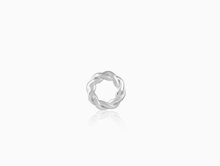 Silver Twist Halo Stud For Him