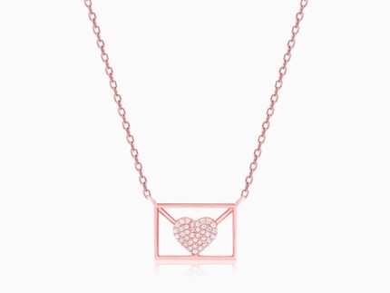 Rose Gold Love Letter Necklace