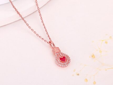 Rose Gold Light of My Life Pendant with Link Chain