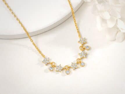 Golden Floral Serenade Necklace