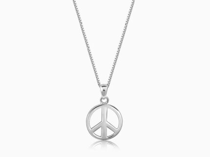 Silver Heavenly Peace Pendant With Box Chain For Him