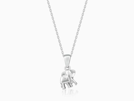 Silver Tusker Pendant With Link Chain