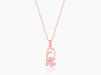 Rose Gold Mindful Musli Spin Pendant With Link Chain